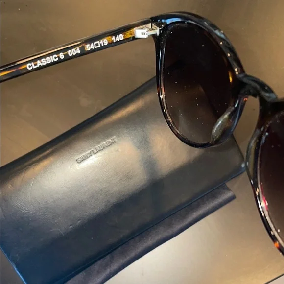 Saint Laurent Black Sunglasses with Case - Picture 3 of 4